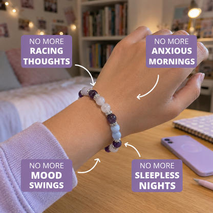 Suverta Calm Stone Bracelet Natural Anxiety & Sleep Support for Teen Girls