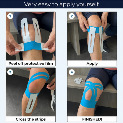 Suverta TaperFit™ Knee Support Tape — Pre-Cut, Non-Slip Comfort