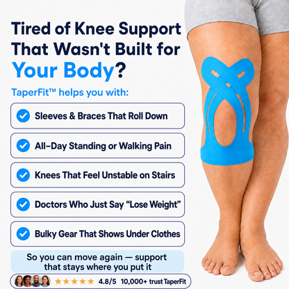 Suverta TaperFit™ Knee Support Tape — Pre-Cut, Non-Slip Comfort