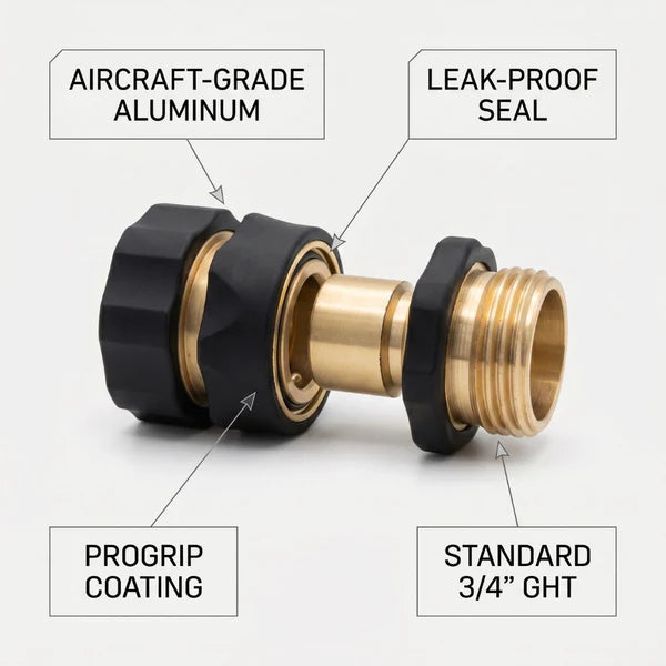 AeroLock Pro — Instant-Connect Garden Hose Coupling