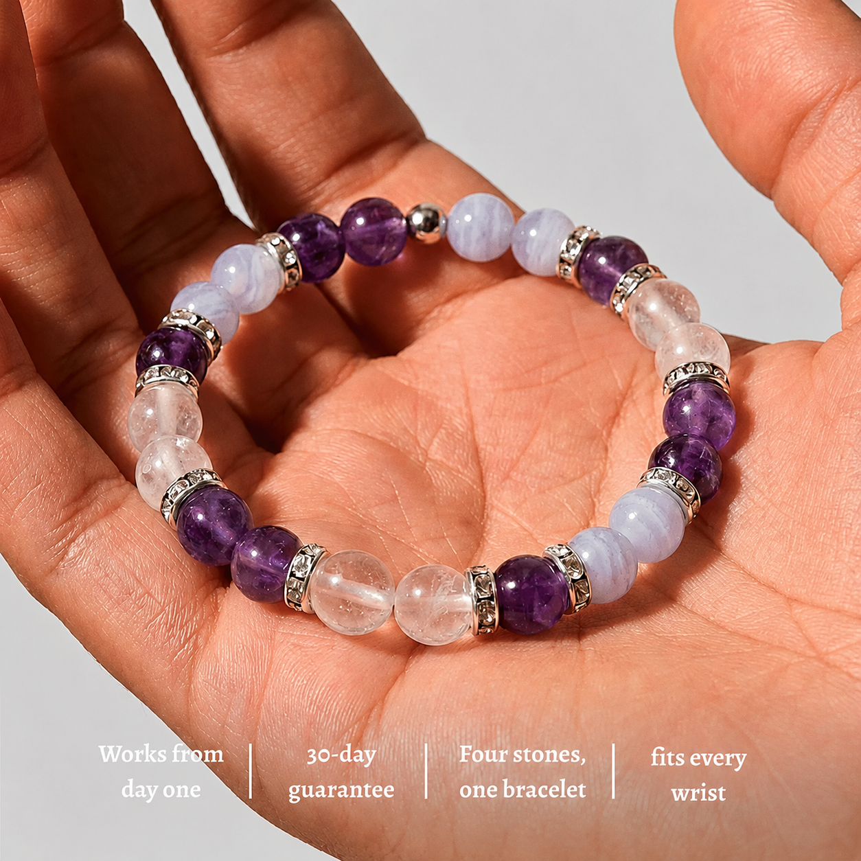 Suverta Calm Stone Bracelet Natural Anxiety & Sleep Support for Teen Girls