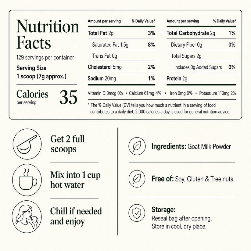 Suverta Organic Goat Milk Powder — Whole-Food Bone Support