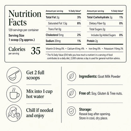 Suverta Organic Goat Milk Powder — Whole-Food Bone Support