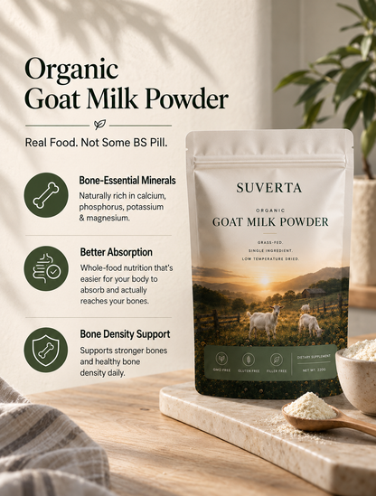 Suverta Organic Goat Milk Powder — Whole-Food Bone Support