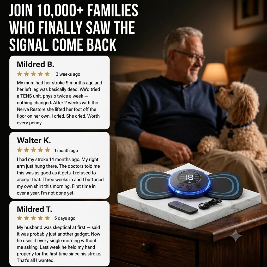 Nerve Restore™ — The At-Home Device That Gives Your Parent's Muscles The Signal The Stroke Disrupted.