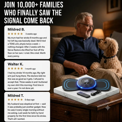 Nerve Restore™ — The At-Home Device That Gives Your Parent's Muscles The Signal The Stroke Disrupted.